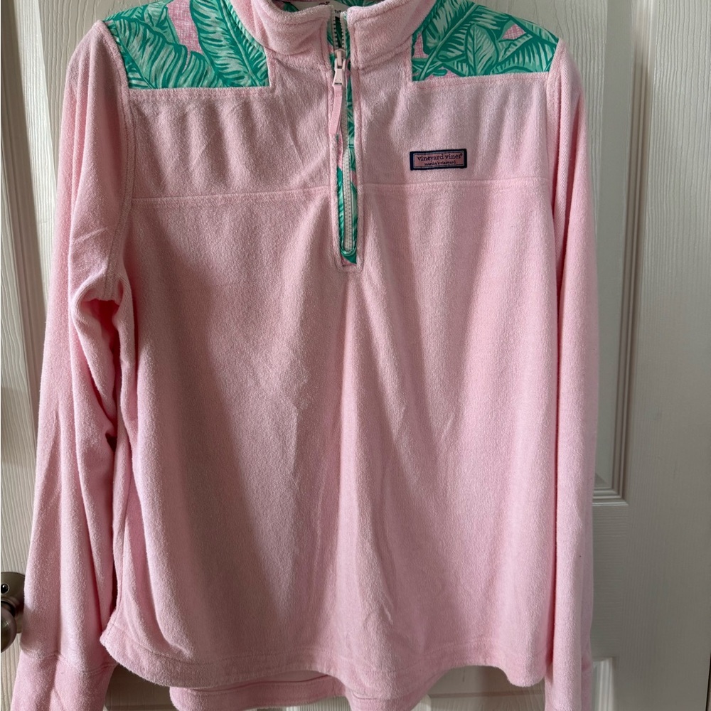 Vineyard Vines Pink and Green Sweatshirt